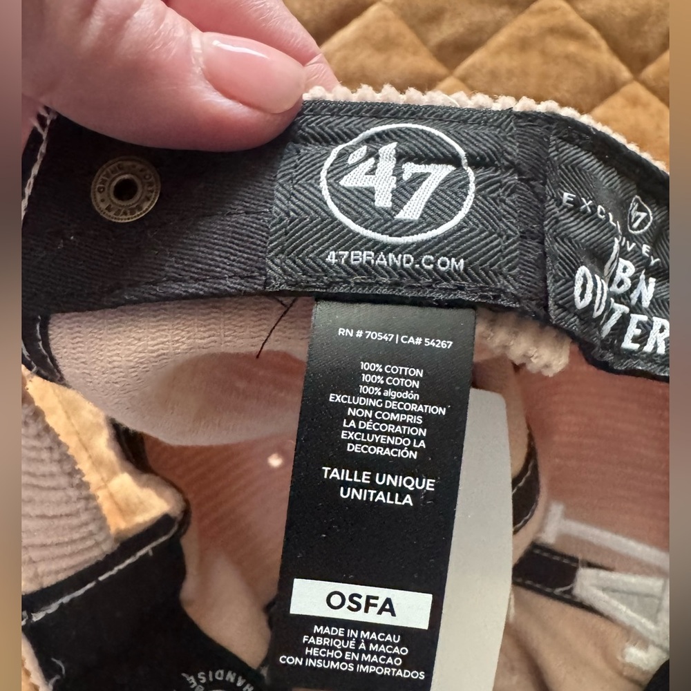 47 Brand Pale Pink &white corduroy Genuine Merchandise LA Dodgers cap/afjustable - Picture 7 of 12